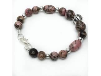 Armbanden Armband van natuursteen en sterling zilver