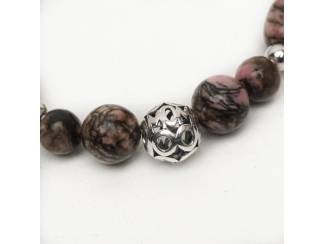 Armbanden Armband van natuursteen en sterling zilver
