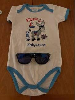 Kleding (Kinder- en Baby) Romper 100% katoen Captain Greece Zakynthos 12-18 mnd + zonnebril