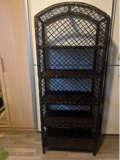 Huis en inrichting Rotan boeken stellingkast