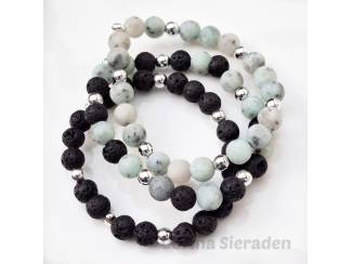 Armbanden Armbandenset van natuursteen