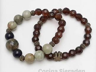 Armbanden Armbandenset van natuursteen