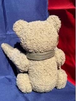 Speelgoed | Knuffels Beer knuffel met metalen bril en stropdas
