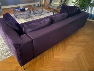 Banken | Bankstellen 3,5 zits loungebank, paars velvet
