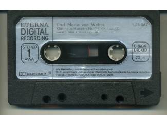 Cassettebandjes Weber – Klarinettenkonzerte 7 nrs cassette 1985 ZGAN  Sabine Me