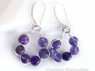 Oorbellen Oorhangers met natuursteen