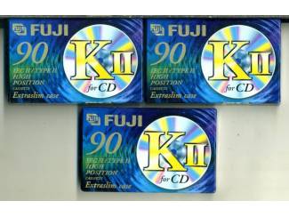FUJI KII 90 TYPE II 3 cassettes NIEUW GESEALD