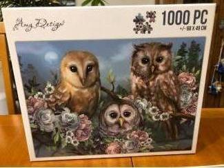 Uilen puzzel Amy Design 1000 stukjes 3 uilen.