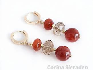 Oorbellen Oorringen met natuursteen