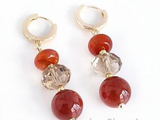 Oorbellen Oorringen met natuursteen