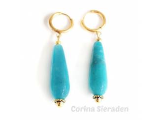 Oorbellen Oorringen met natuursteen