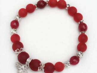 Armband van natuursteen en sterling zilver