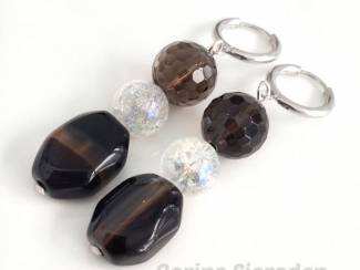 Oorbellen Oorringen met natuursteen