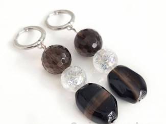 Oorbellen Oorringen met natuursteen