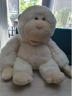 witte pluche aap