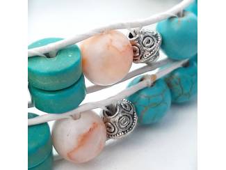 Armbanden Wikkelarmband van natuursteen