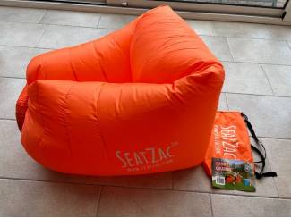 Nieuwe Sunny Orange SeatZac lucht gevuld oranje zitzak