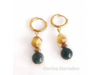 Oorbellen Oorringen met natuursteen