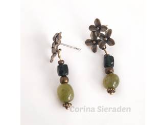 Oorbellen Oorstekers met natuursteen