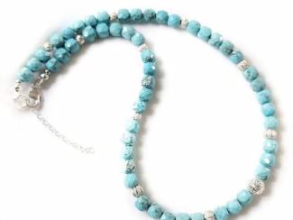 Kettingen Ketting van natuursteen en sterling zilver