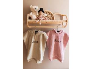 Kinder badponcho met naam - Luxe Speenkoorden