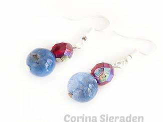 Oorbellen Oorhangers met natuursteen