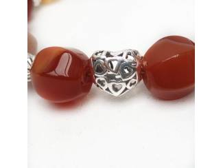 Armbanden Armband van natuursteen en sterling zilver