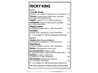 Cassettebandjes Ricky King Stars & Schlager 12 nrs cassette 1990 ZGAN