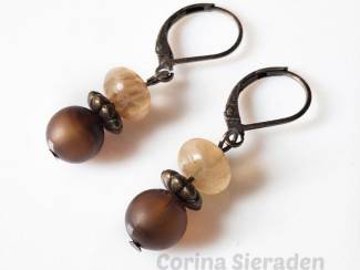 Oorbellen Oorringen met natuursteen