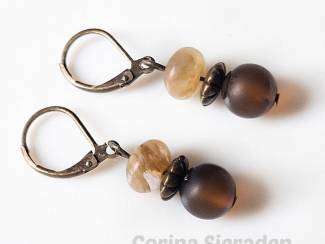 Oorbellen Oorringen met natuursteen