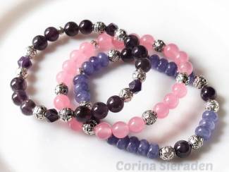 Armbanden Armbandenset van natuursteen