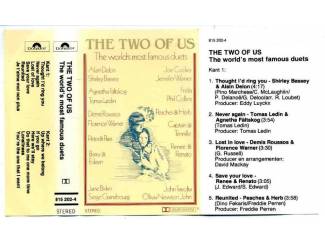 Cassettebandjes The Two Of Us The World's most Famous Duets 12 nrs cassette
