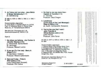 Cassettebandjes The Two Of Us The World's most Famous Duets 12 nrs cassette