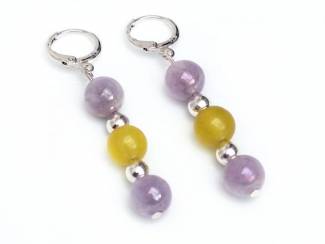 Oorbellen Oorringen met natuursteen