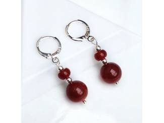 Oorbellen Sterling zilveren oorringen met natuursteen