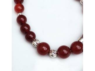 Armbanden Armband van natuursteen en sterling zilver