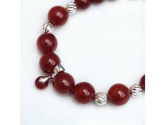 Armbanden Armband van natuursteen en sterling zilver