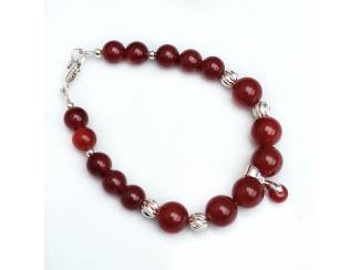 Armband van natuursteen en sterling zilver
