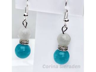 Oorbellen Oorhangers met natuursteen