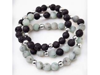 Armbanden Armbandenset van natuursteen