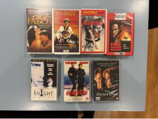 VHS actie misdaad thriller videobanden 7 stuks