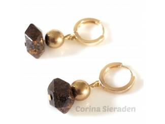 Oorbellen Oorringen met natuursteen