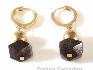 Oorbellen Oorringen met natuursteen