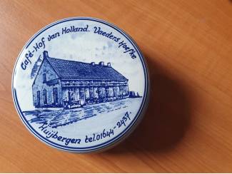 handgeschilderd Delfts blauw schaaltje met deksel