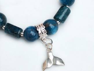 Armbanden Armband van natuursteen en sterling zilver