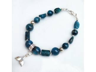 Armbanden Armband van natuursteen en sterling zilver