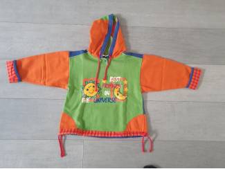 groen/oranje trui met capuchon