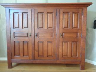 Kasten grote EIKEN KAST SERVIESKAST BOEKENKAST LEGKAST 3 planken