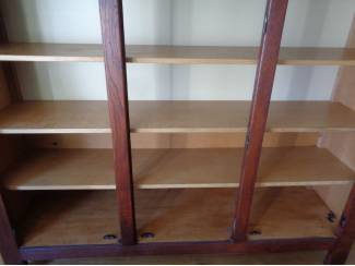 Kasten grote EIKEN KAST SERVIESKAST BOEKENKAST LEGKAST 3 planken