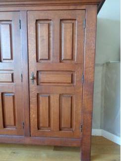 Kasten grote EIKEN KAST SERVIESKAST BOEKENKAST LEGKAST 3 planken